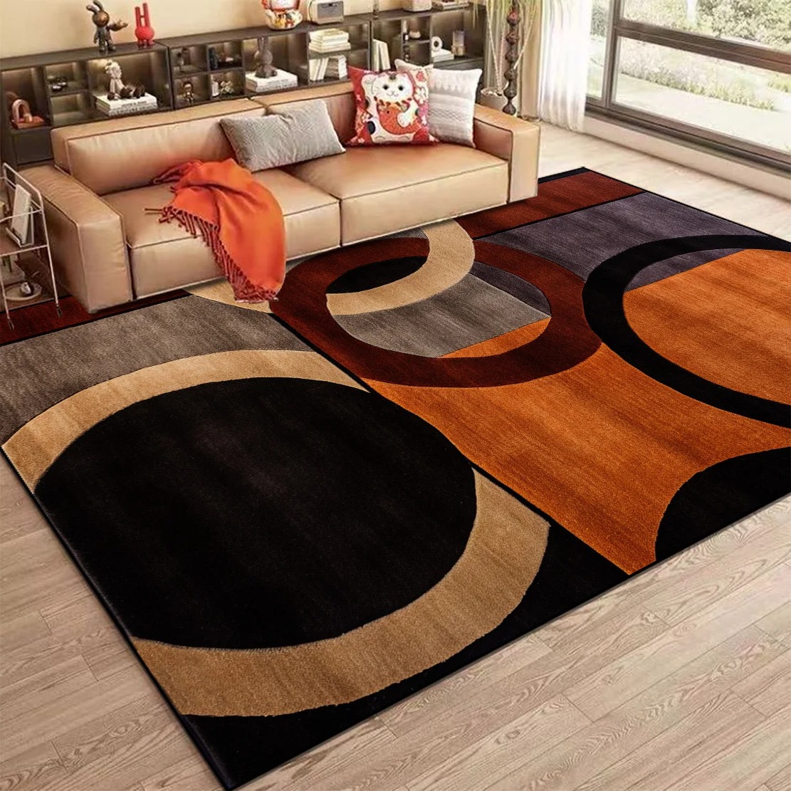 Home Bar Seating - 北欧抽象カーペットリビングルーム用モダン幾何学ソファコーヒーテーブル滑り止めフロアマットホームベッドルーム装飾ベッドサイドソフトラグ
