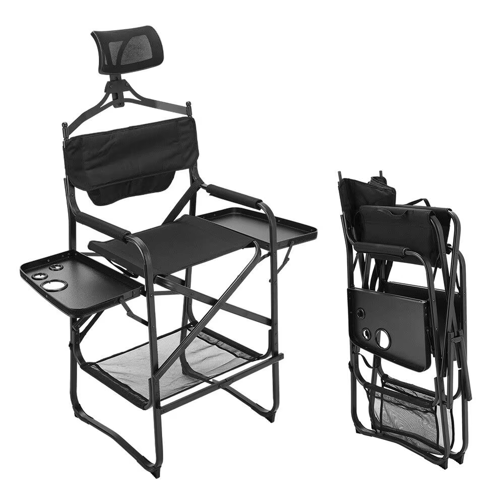 背の高いディレクターズチェア、頑丈なバーハイト折りたたみ式メ - Home Bar Seating のレビューと価格