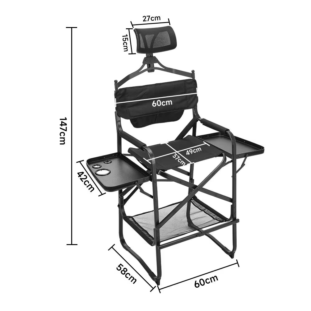 背の高いディレクターズチェア、頑丈なバーハイト折りたたみ式メ - Home Bar Seating のレビューと価格