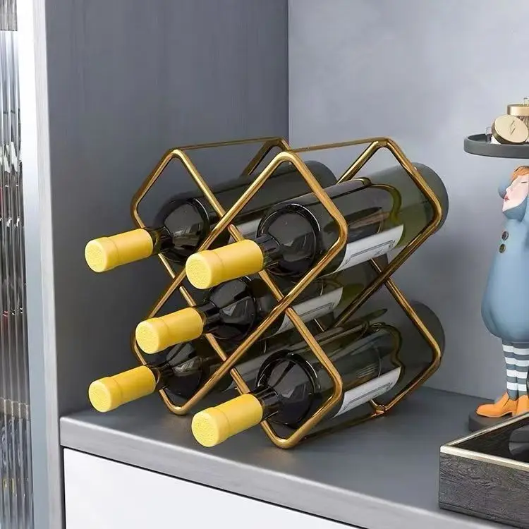 5グリッド鉄製ワインラック赤ワインボトル収納ワインディスプレ - Home Bar And Cabinet のレビューと価格