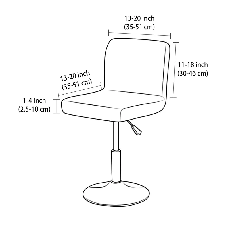 1/4 個ジャカードバースツールカバー汚れ防止ショートバック - Home Bar Seating のレビューと価格