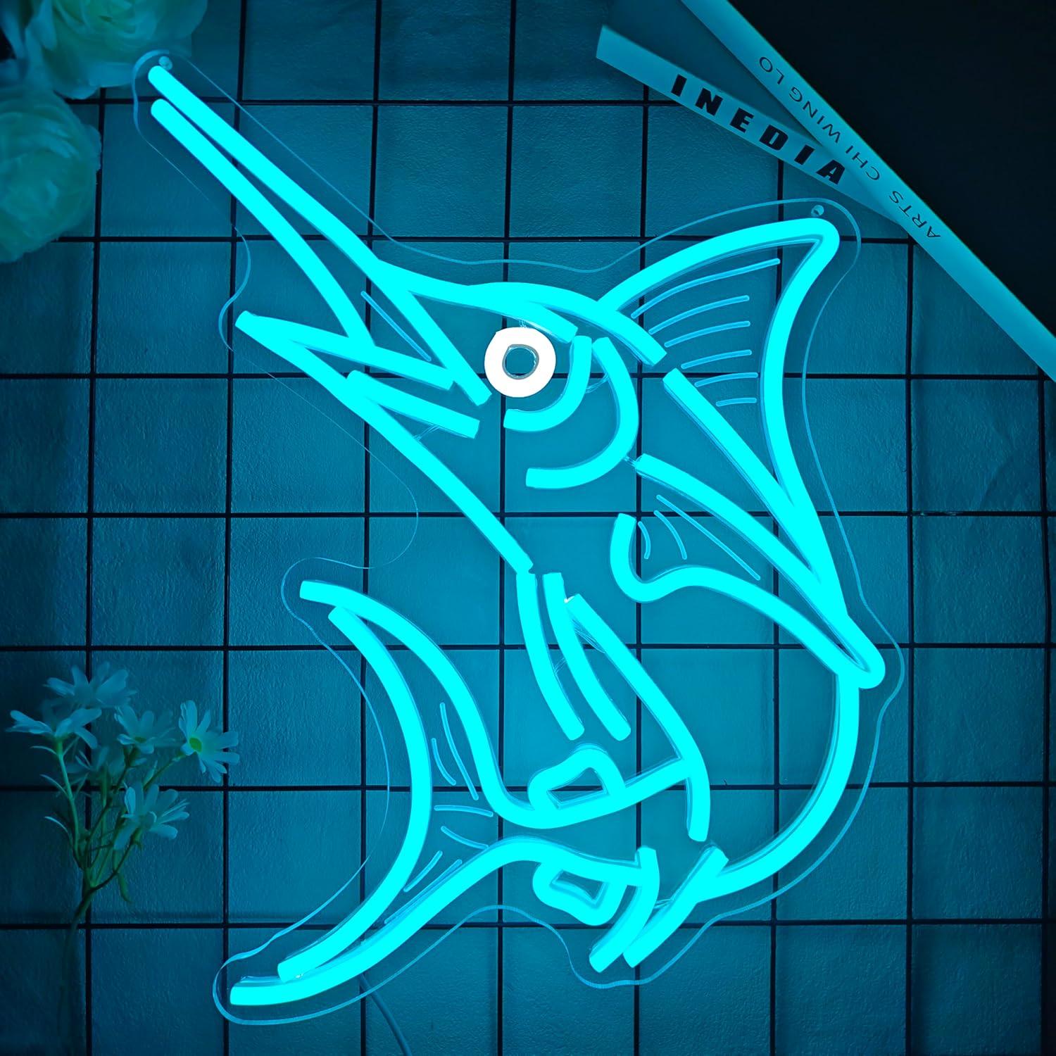 マーリンフィッシュネオンサイン 深海釣りをテーマにしたLED - Home Bar And Restaurant のレビューと価格