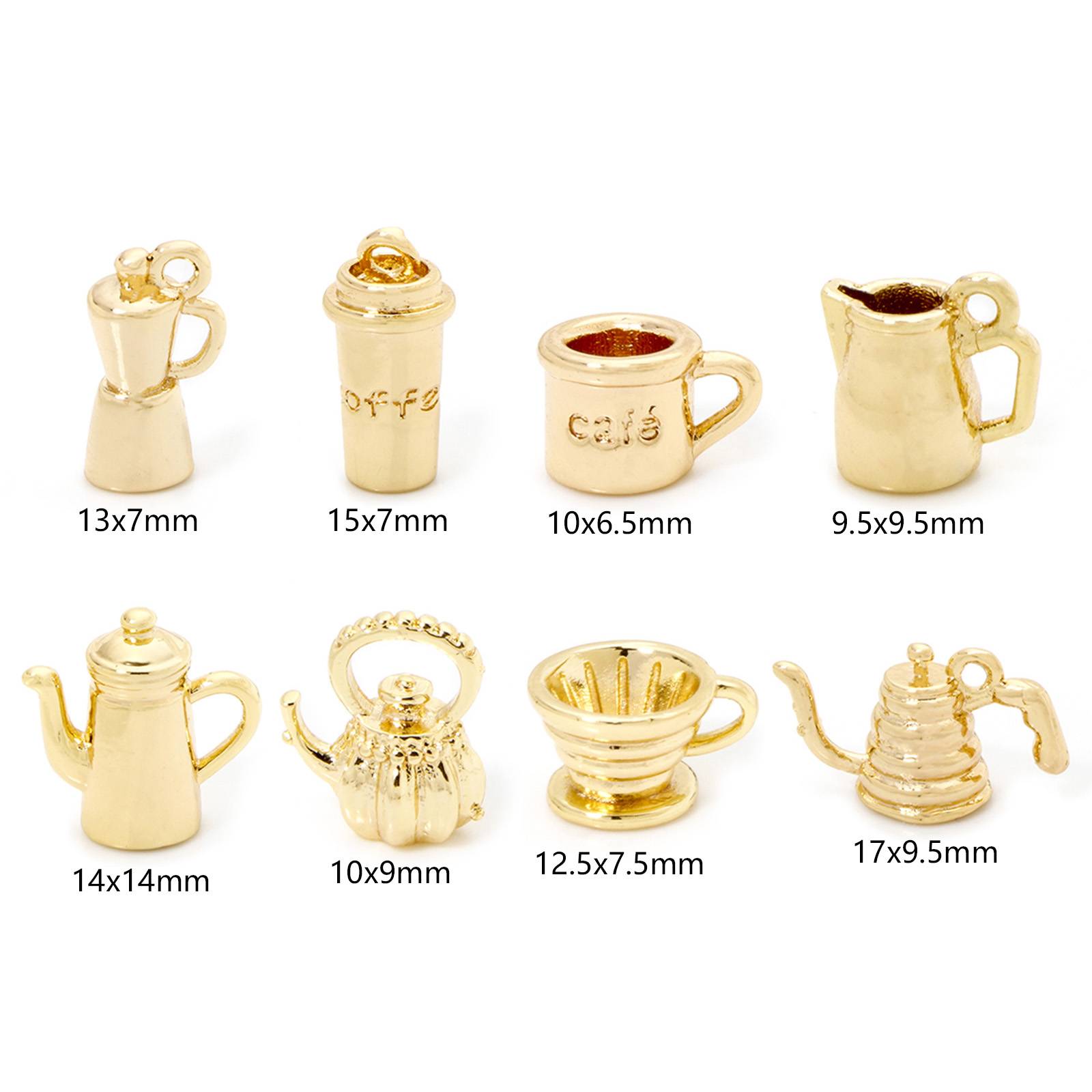 2/5 ピース真鍮チャーム 18 18k ゴールドメッキ食器 - Citrus Juicer Bar のレビューと価格