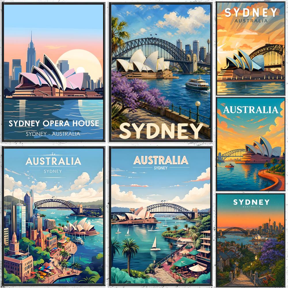 アートシドニー旅行アートポスター自己粘着性防水ウォールステッ - Home Bar Sydney のレビューと価格