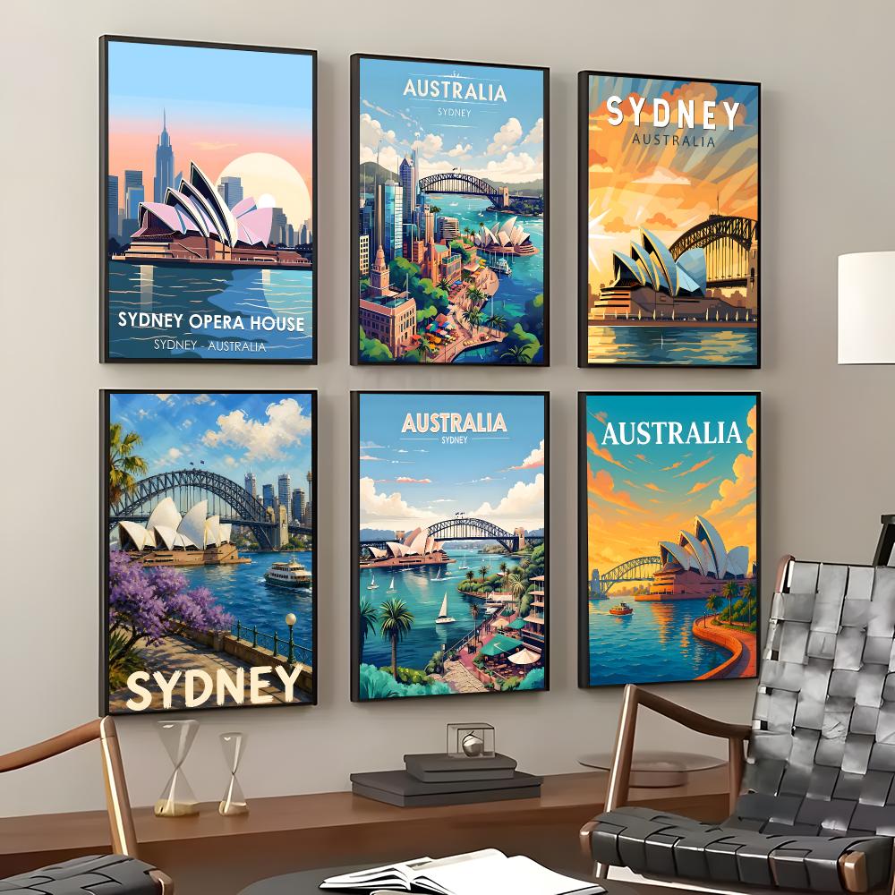 アートシドニー旅行アートポスター自己粘着性防水ウォールステッ - Home Bar Sydney のレビューと価格