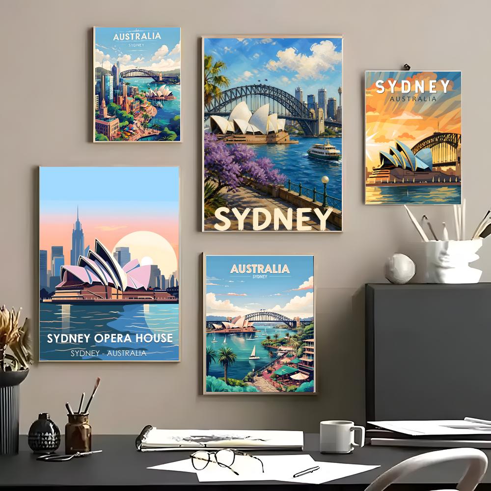 アートシドニー旅行アートポスター自己粘着性防水ウォールステッ - Home Bar Sydney のレビューと価格