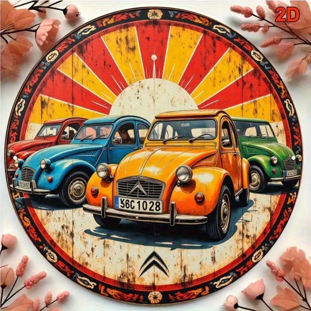 CIFBUY ヴィンテージレトロ 2CV 車アルミ壁アート防 - Home Bar And Restaurant のレビューと価格