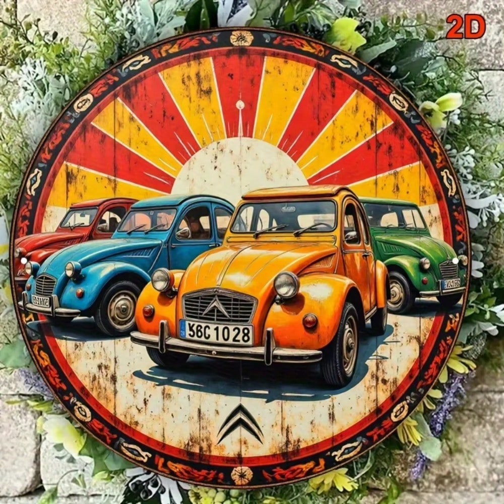 CIFBUY ヴィンテージレトロ 2CV 車アルミ壁アート防 - Home Bar And Restaurant のレビューと価格