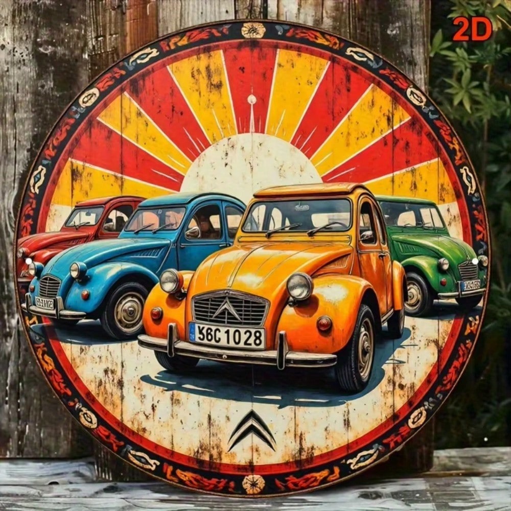 CIFBUY ヴィンテージレトロ 2CV 車アルミ壁アート防 - Home Bar And Restaurant のレビューと価格